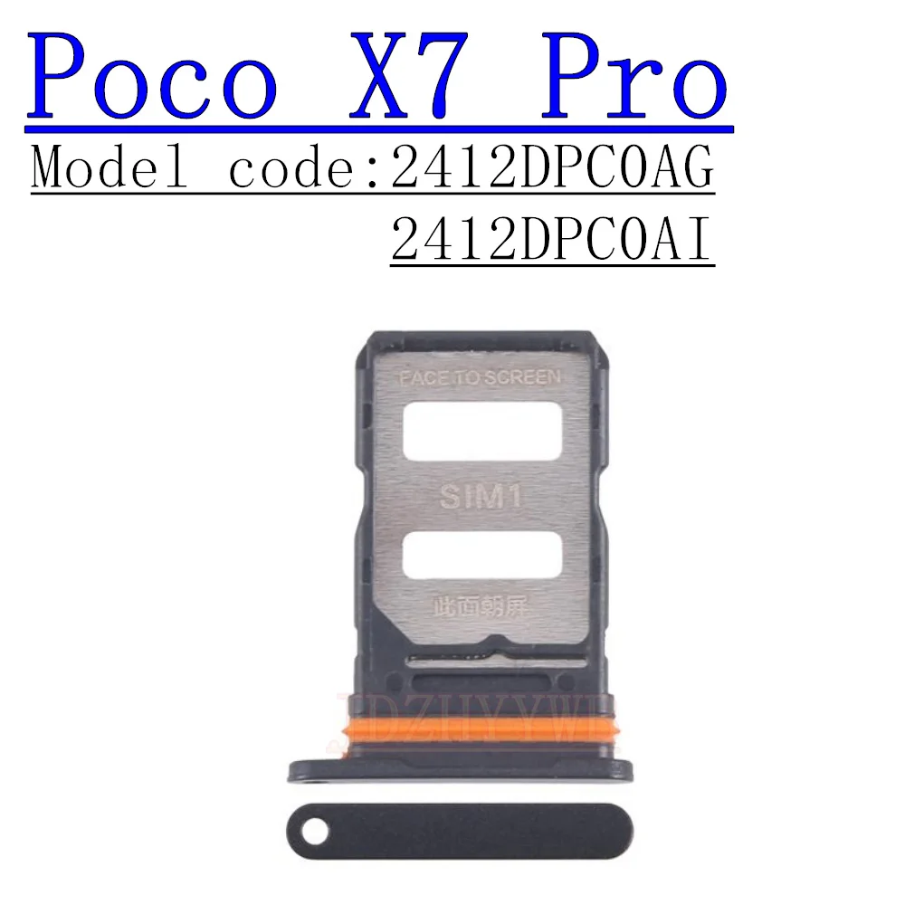 Sim قارئ صينية البطاقات ل Xiaomi Poco X7 Pro PocoX7Pro مايكرو SD حامل بطاقة SIM فتحة للبطاقات محول موصل إصلاح أجزاء