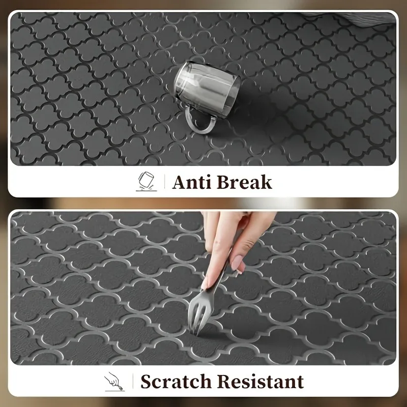 Cushioned Anti-Fatigue Kitchen Mat Waterproof Non Slip Comfort Foam Standing Mat Washable Floor Rug for Kitchen Sink Office Laundry Room Home Decor