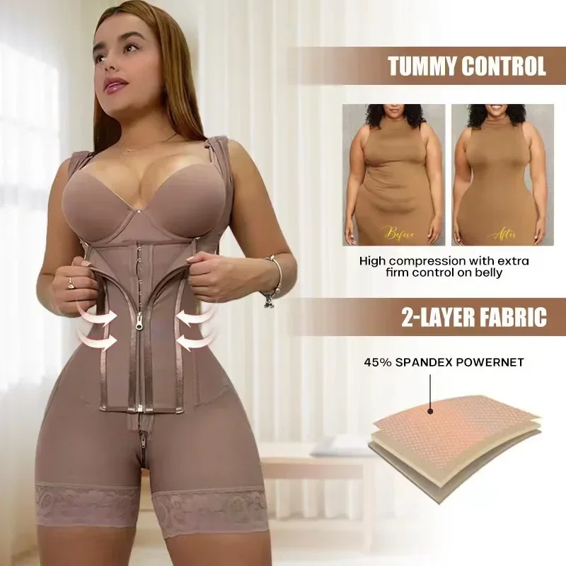 Women Colombian Fajas High Compression Girdles Tummy Control Full Body Slimming Shaperwear colombian girdles shapers