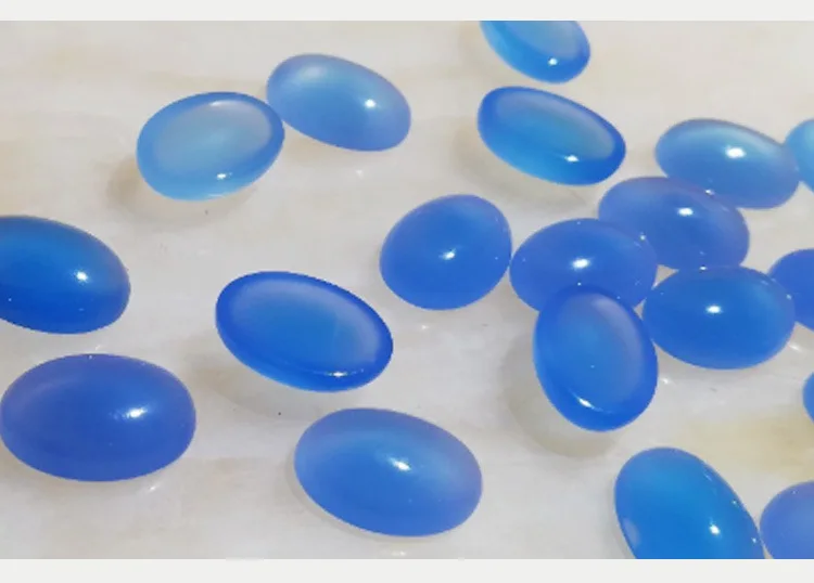 

Wholesale 160pcs/lot Blue Carnelian Agate Beads 8x10mm 12x16mm 13x18mm Oval Gemstone Cabochon Ring Face For Jewelry making