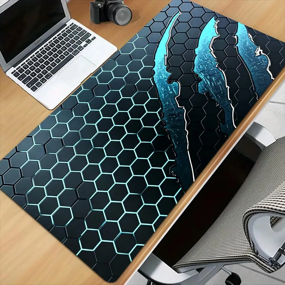 Cool blue claw marks Mouse Pad Desk Mat with Stitched Edge XXL Mousepads Rubber Anti-slip Gamer Keyboard Rug Gaming Mats Mauspad