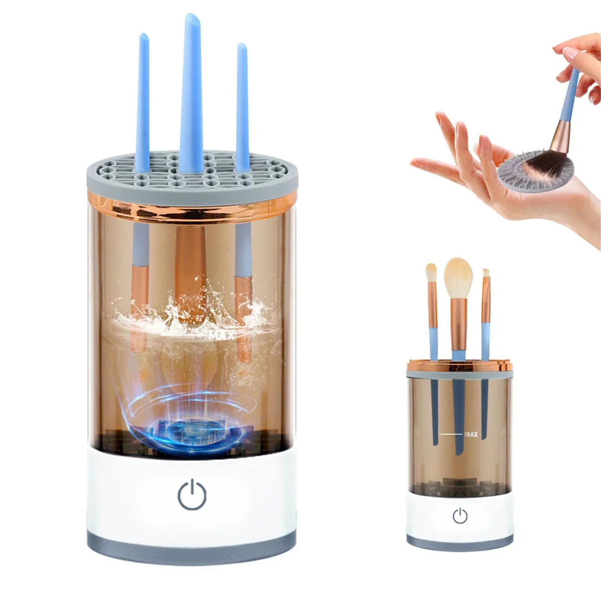 

Electric Makeup Brush Cleaner Automatic Rechargeable Cosmetic Brush Cleaner Makeup Brush Tools for All Size Beauty Brush jasmine