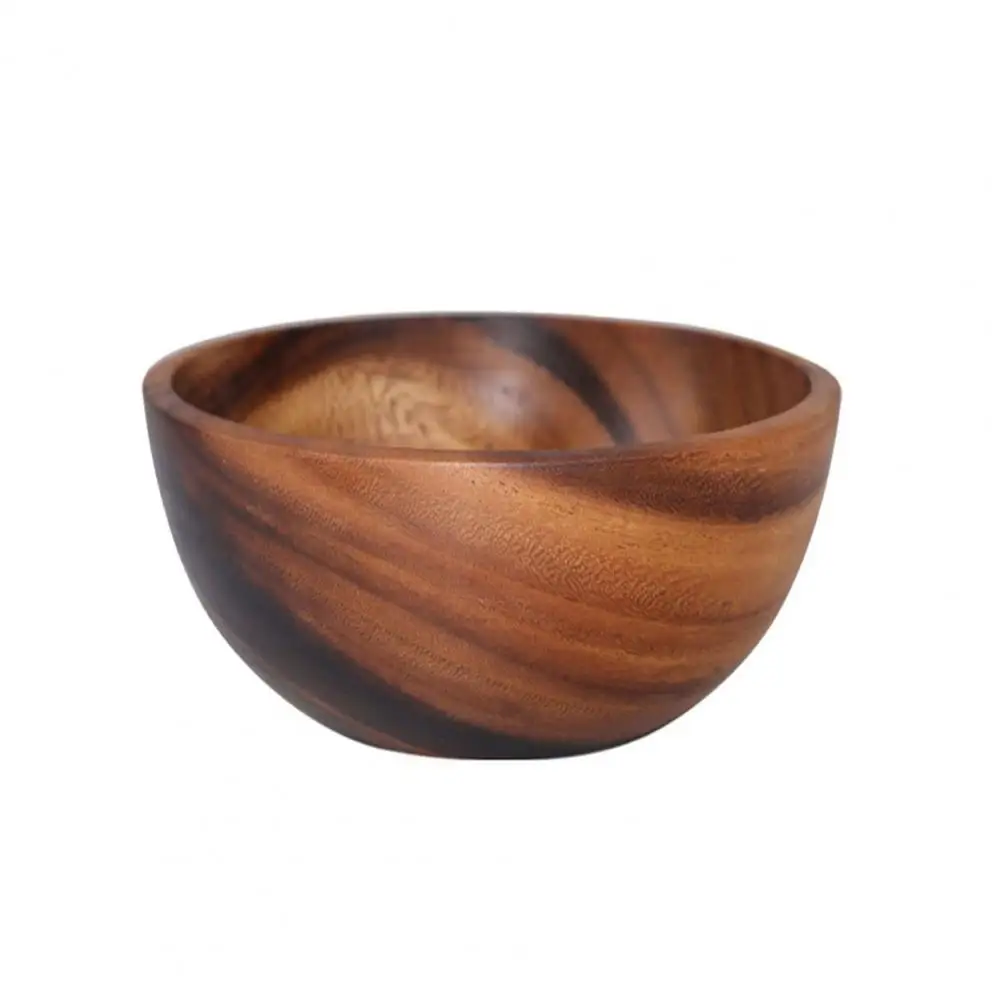 Salad Bowl  Helpful Lightweight Food Wooden Bowl  Wear-resistant Food Bowl