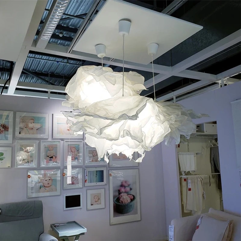 1Pc Art DIY Cloud Lamp Shade Flower Light Shade Ceiling Lampshade Decoration Chandelier Pendant for Living Room Bedroom Bar