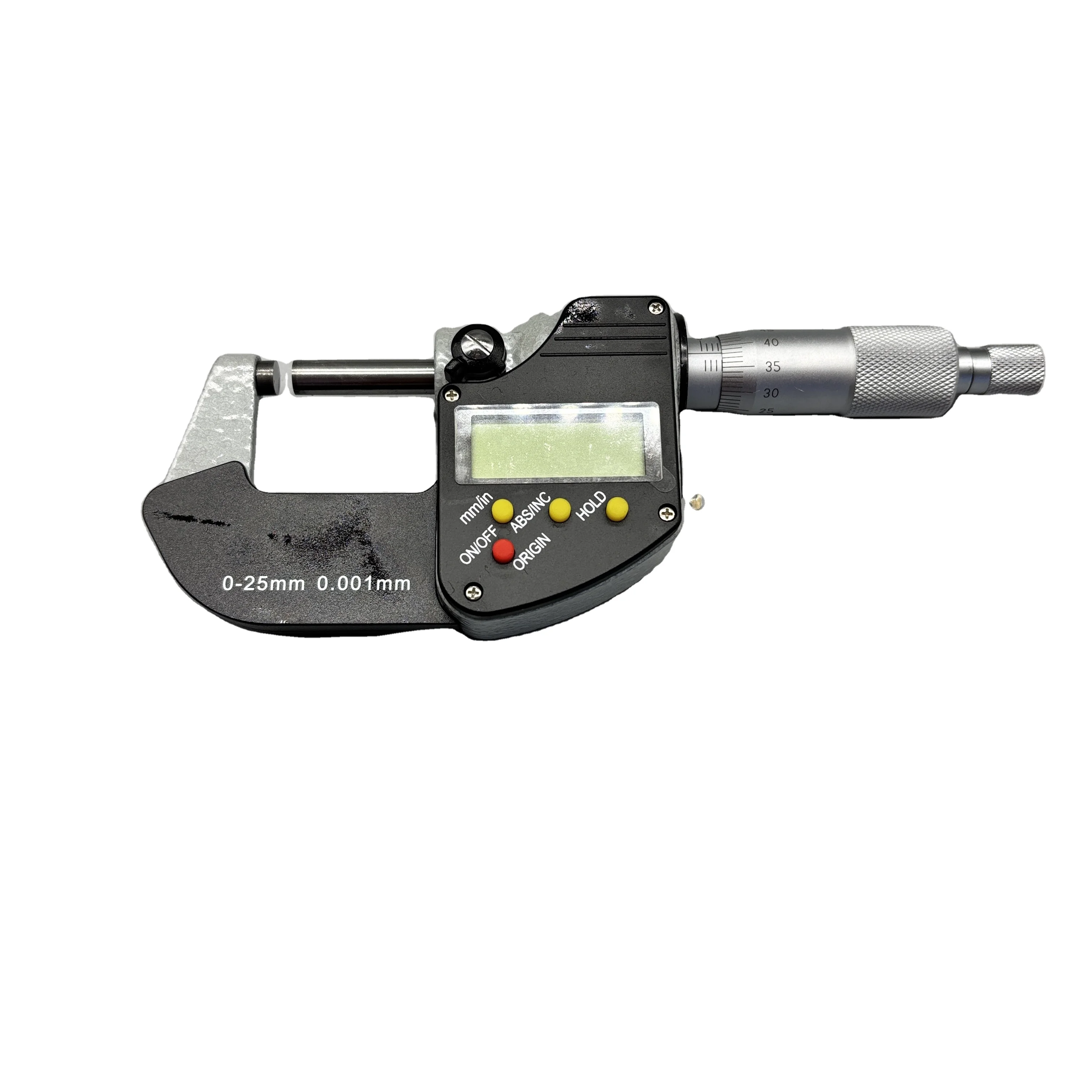 

SHAN Digital Micrometer 0-25mm 0.001mm Resolution 5 Buttons LCD Screen Digital Screw Thickness Gauge