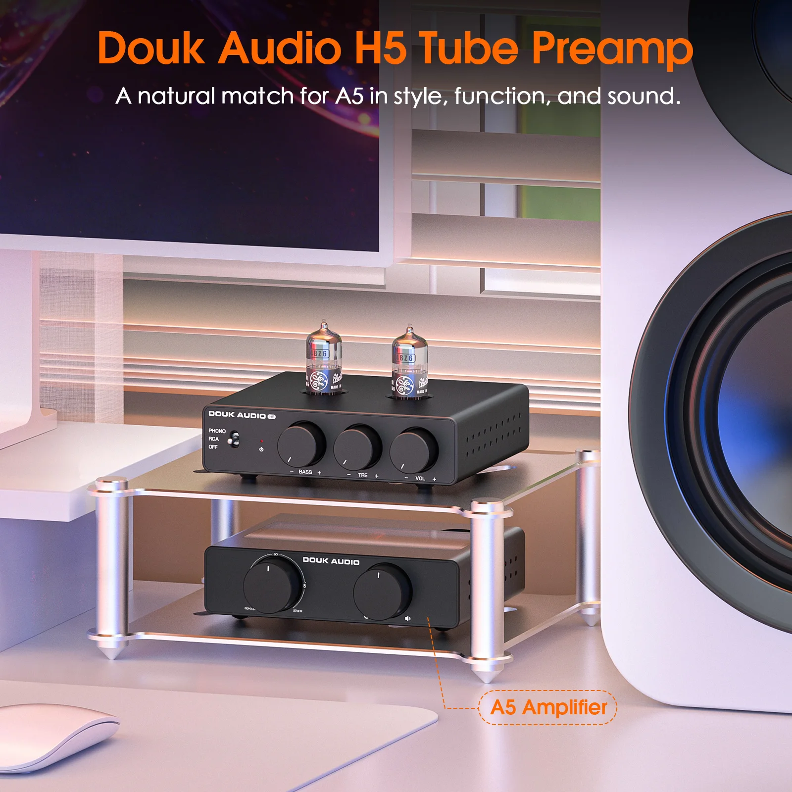 MM Phono-Röhrenvorverstärker HiFi Stereo Vakuumröhren-Vorverstärker mit Tiefpassfilter SUB-Ausgang Plattenspieler Audio-Vorverstärker – Detail 3