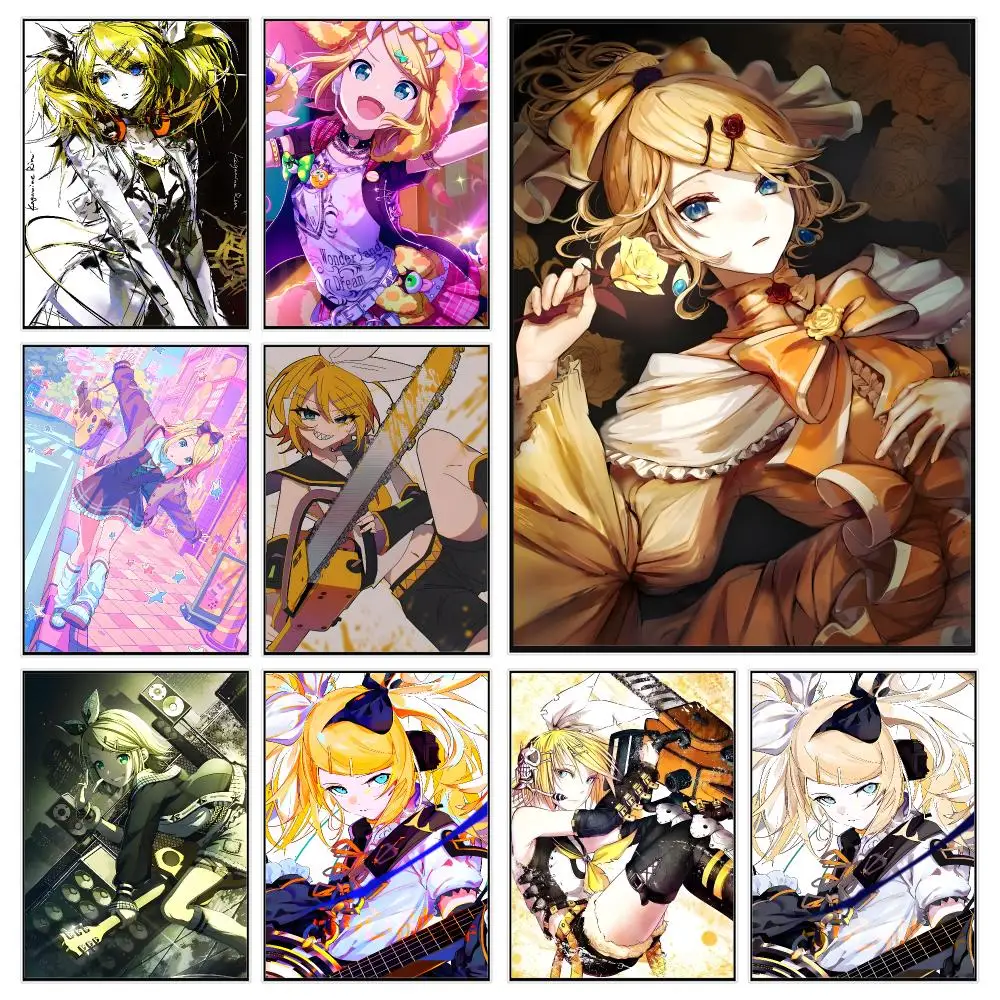Virtual Singer K-kagamine Rin Poster Trendy Aesthetic Wall Decor for Dorm & Bedroom
