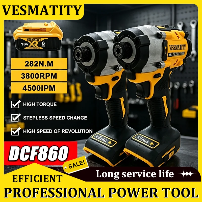 Drill Driver DCF860 Cordless Compact Electric Screwdriver Rechargeable Power Tool for DeWALT Battery