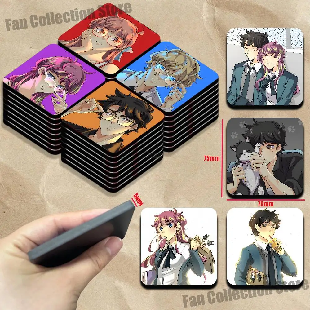 Comic U-Unordinary Cute Cartoon Anime Refrigerator Magnets Soft Magnetic Heat Transfer Refrigerator Magnets Gift