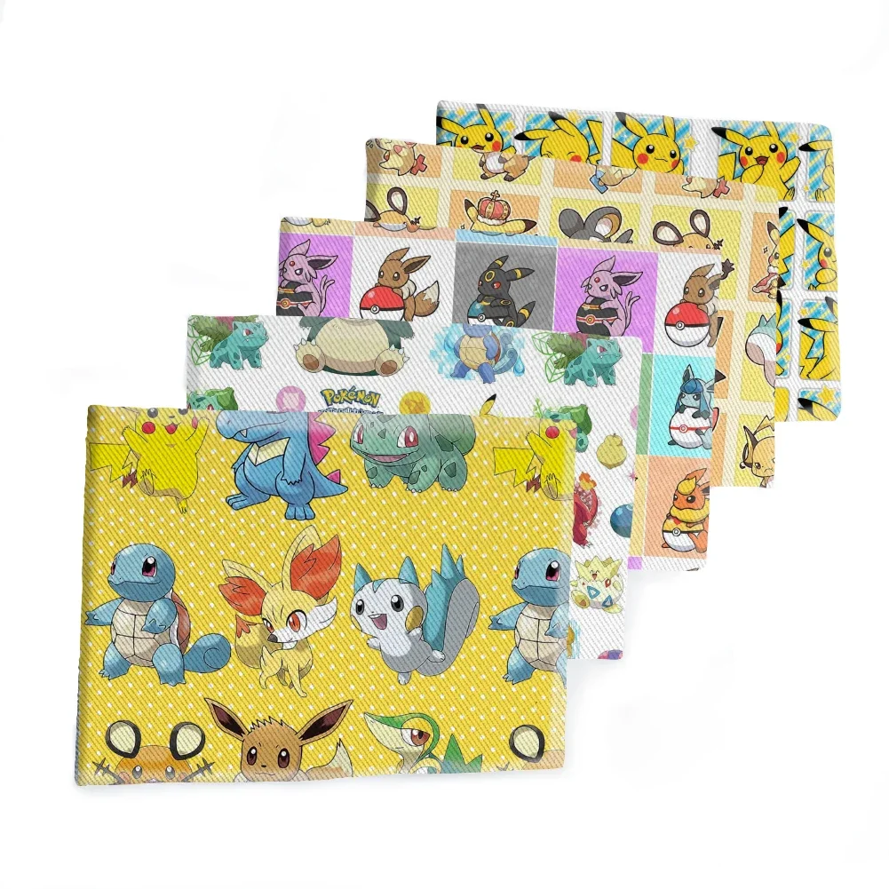 

Pokemon Japanese Cartoon Pikachu Pattern Printed Twill Fabric for Patchwork Quilting Fabrics