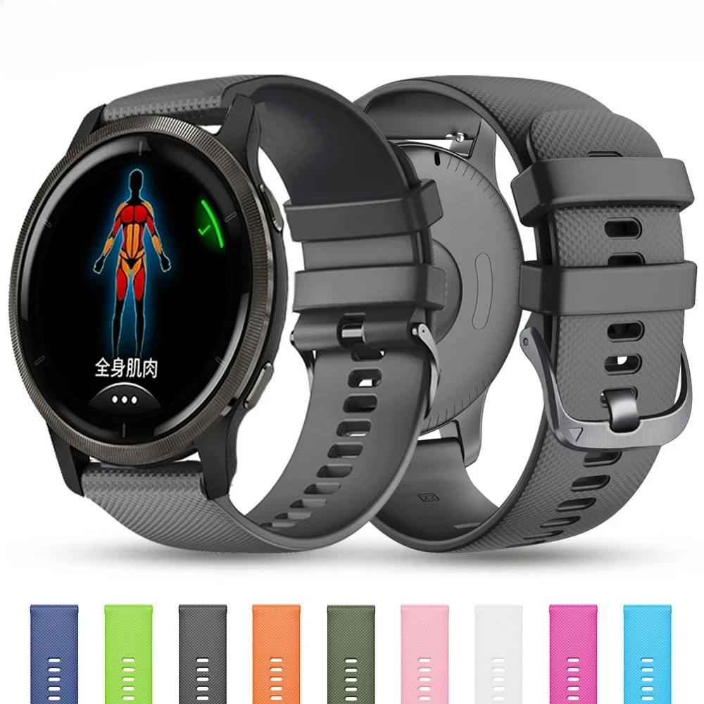 

Силиконовый ремешок для часов 22 мм для Garmin Venu 2 3 Vivoactive 4, аксессуары для ремешков Forerunner 965 265 255 745, браслет Correa