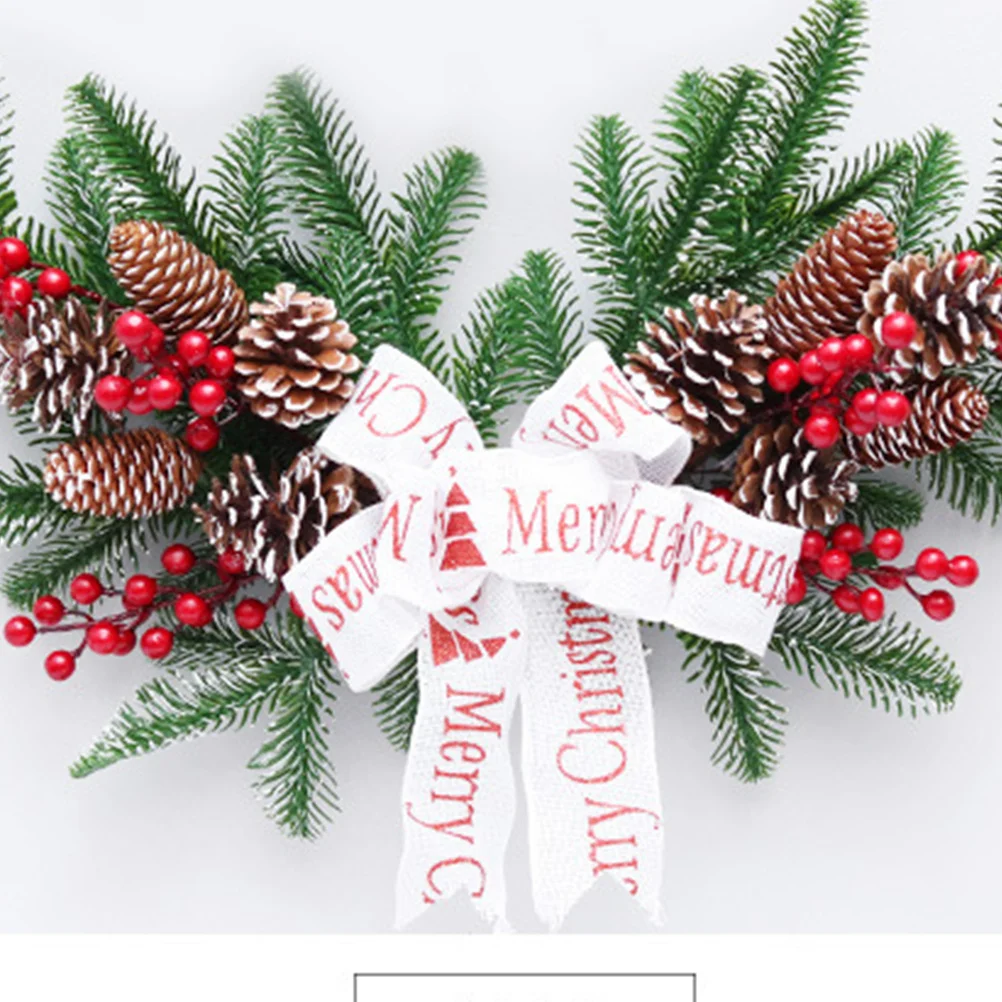 

Christmas Rattan Decoration Delicate 70cm Indoor Outdoor Door Wall Hanging Xmas Garland Party Supplies Romantic Wedding Decor