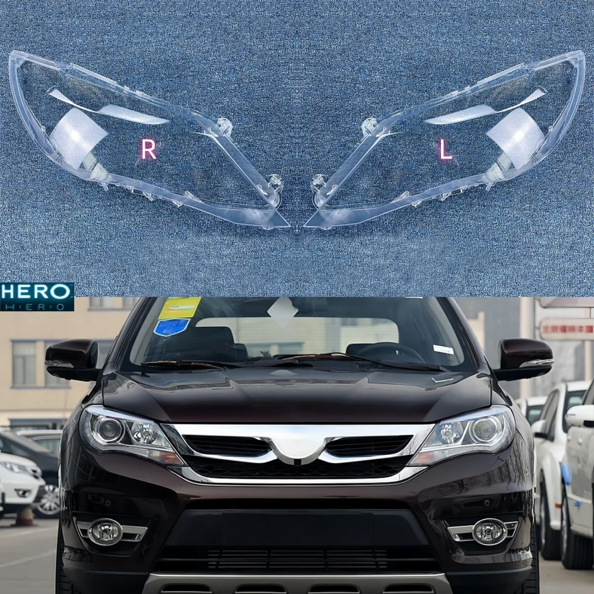 

For BYD S7 2015 2016 2017 Headlight Cover Transparent Lens Headlamp Lamp Shell Replace Original Lampshade Plexiglass