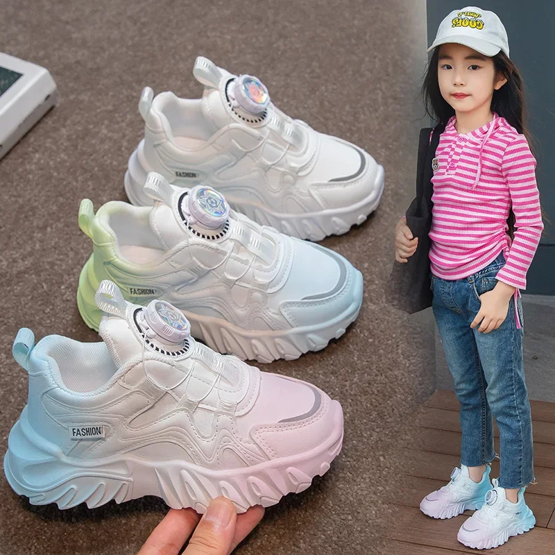 Colorful Shoes Children Girl Mesh Breathable Kids Sneakers for 0-8 Yrs Boy 2024 Spring Lightweight Running Shoe Walking Soft