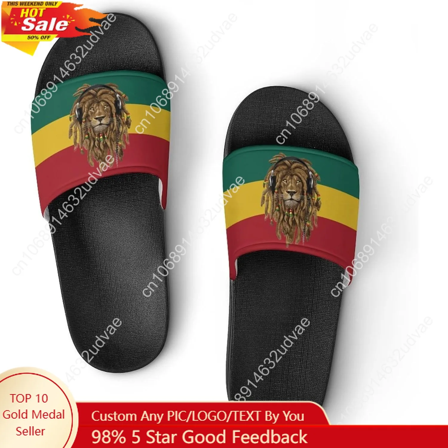 

Lion Of Judah Slipper Men Womens Slide Anti Slip Pool Slides Slip On Slipper PVC Sandal