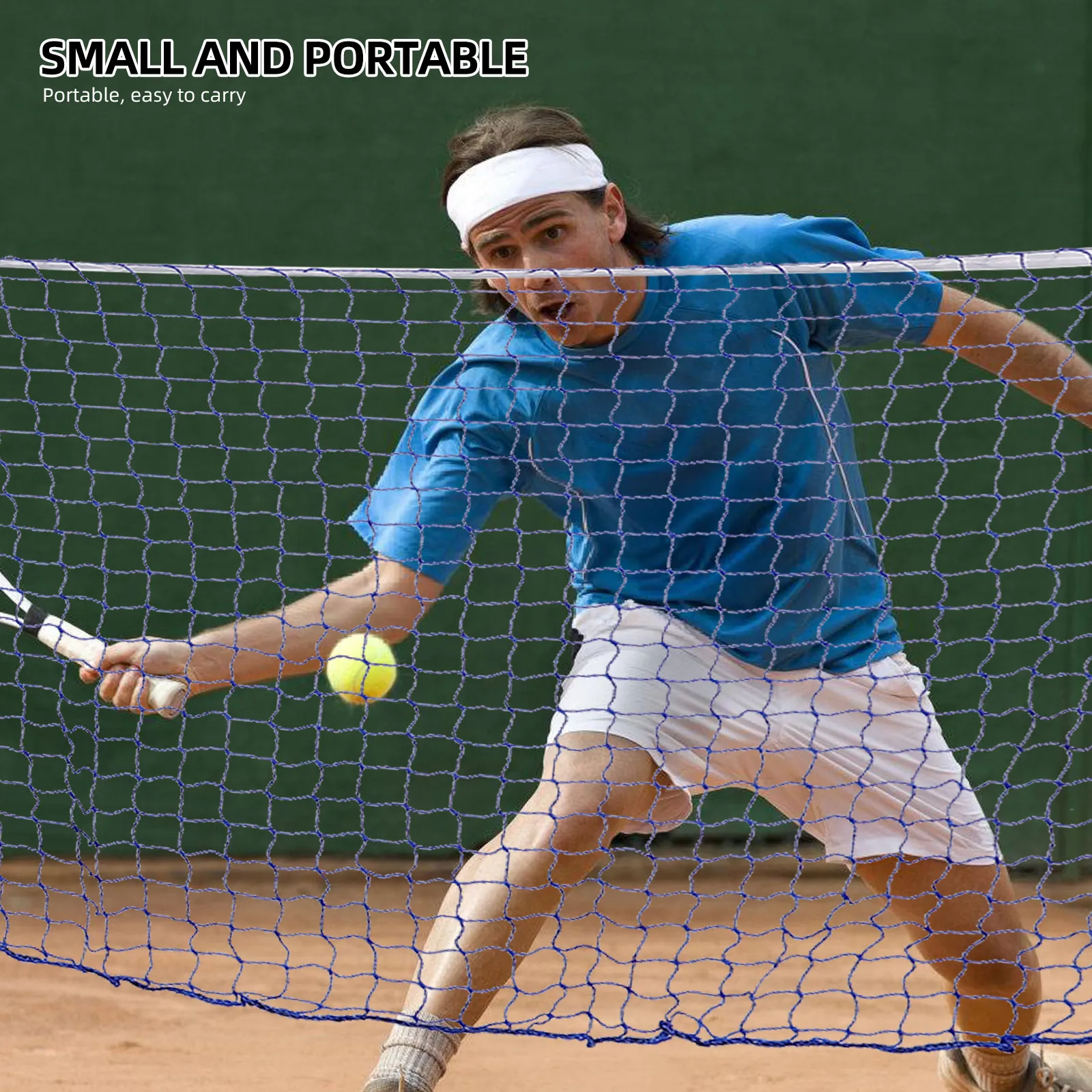 

High Visibility Badminton Net Portable Compact Folding Polypropylene Sports Net for Indoor Outdoor Tennis Volleyball Family Play