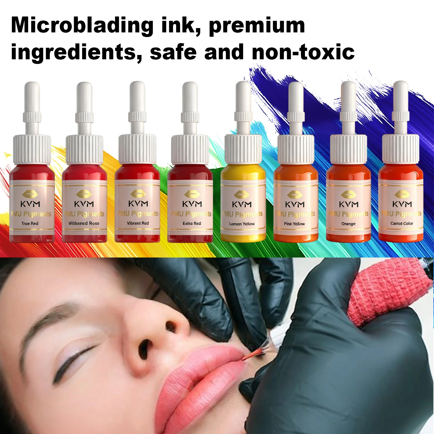 5/8pcs 5ML Permanent Makeup Tattoo Lips Eyebrows Eyeliners Pigments Tattoo Pigments Beauty Art Women Use Tattoo Ink Supplies