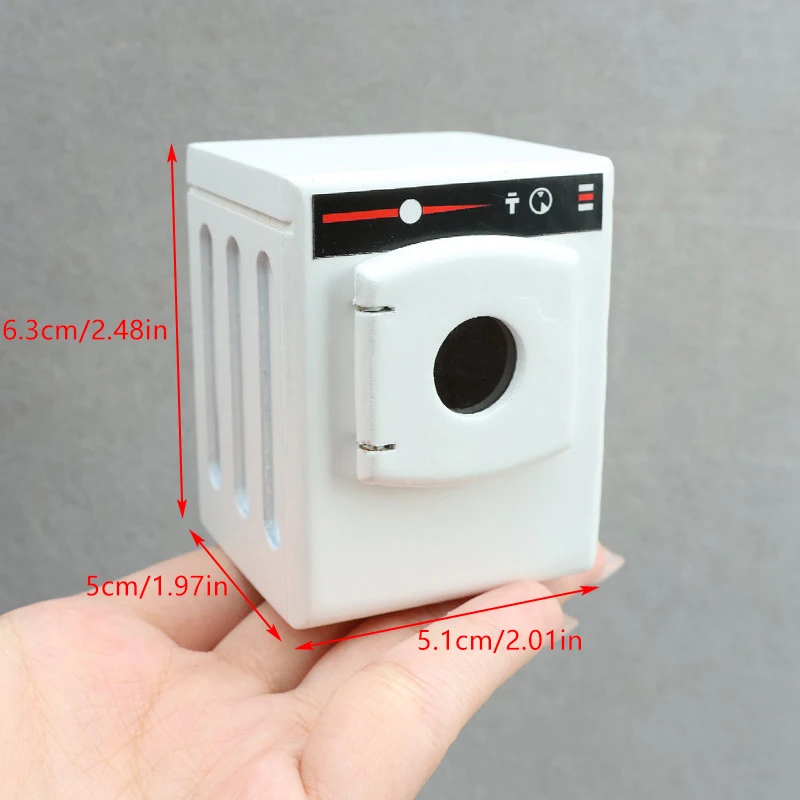 Realistische Puppenhausmöbel im Maßstab 1:12: Modell einer Trommelwaschmaschine