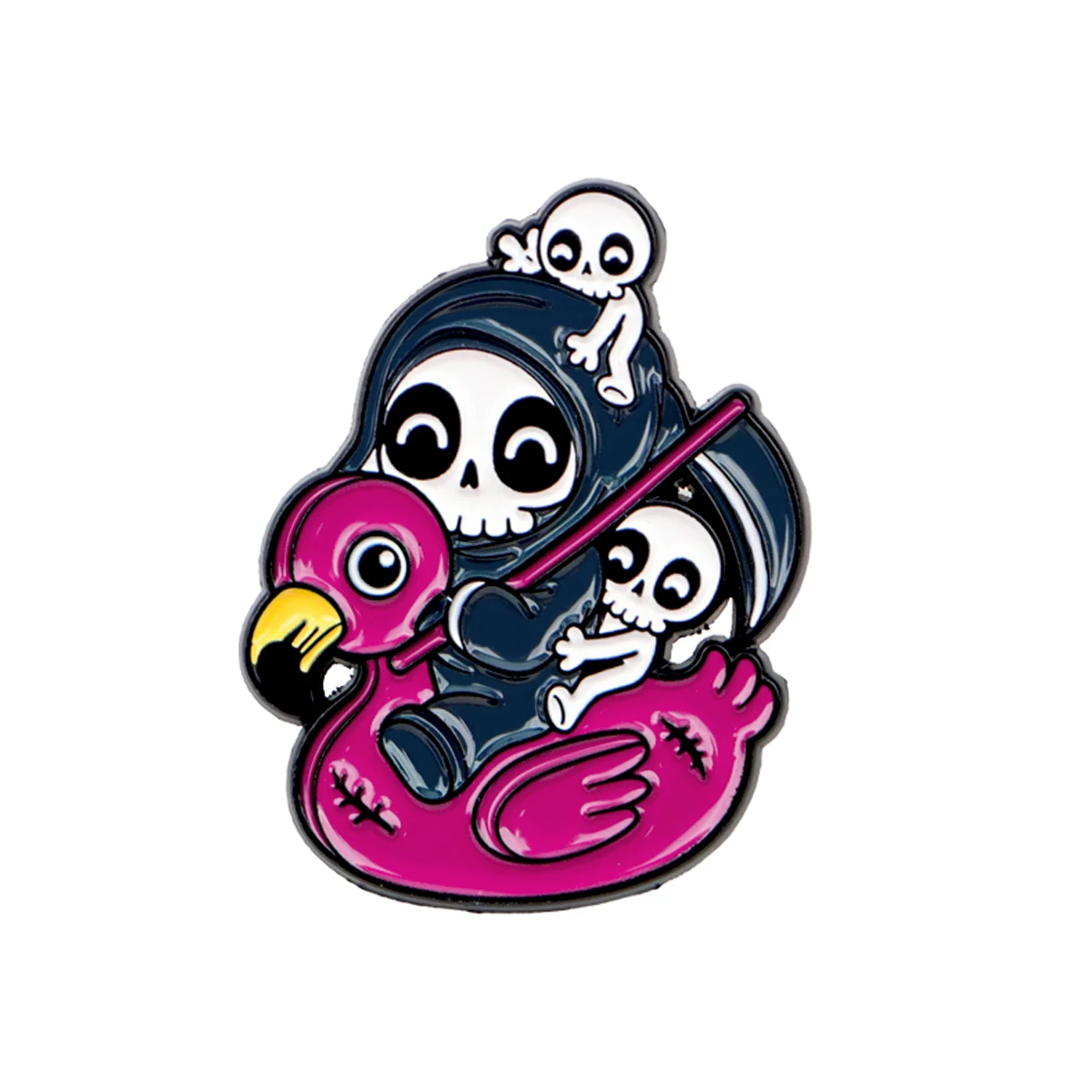 Skelett Emaille Pin Regenbogen Brosche Pines Anstecknadeln Abzeichen auf Rucksack Kleidung Accessoires Halloween Schmuck Freunde Geschenke – Detail 6