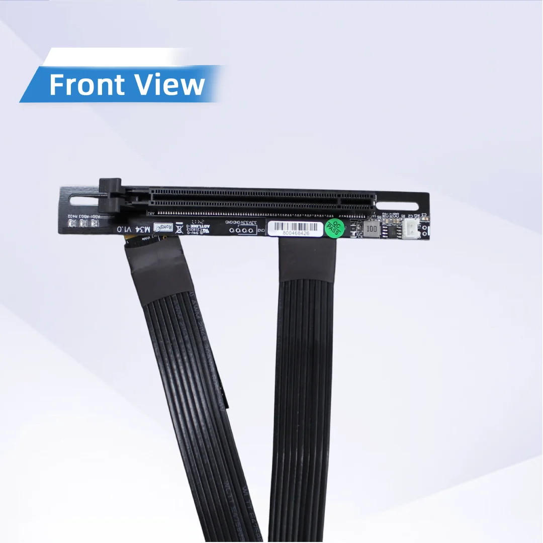 ADT-Link 64Gbps PCIe 4.0 x16 to M.2 NGFF NVMe Adapter M Key Gen4 Graphics Card Extension Cable for ATX Vertical Installation