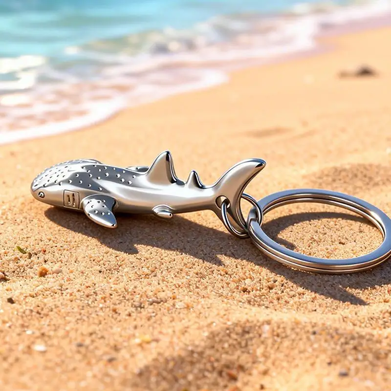 New Sale Metal Ocean Mini Whale Shark Keychain Creative Pendant Car Key Ring Bag Charm Gift