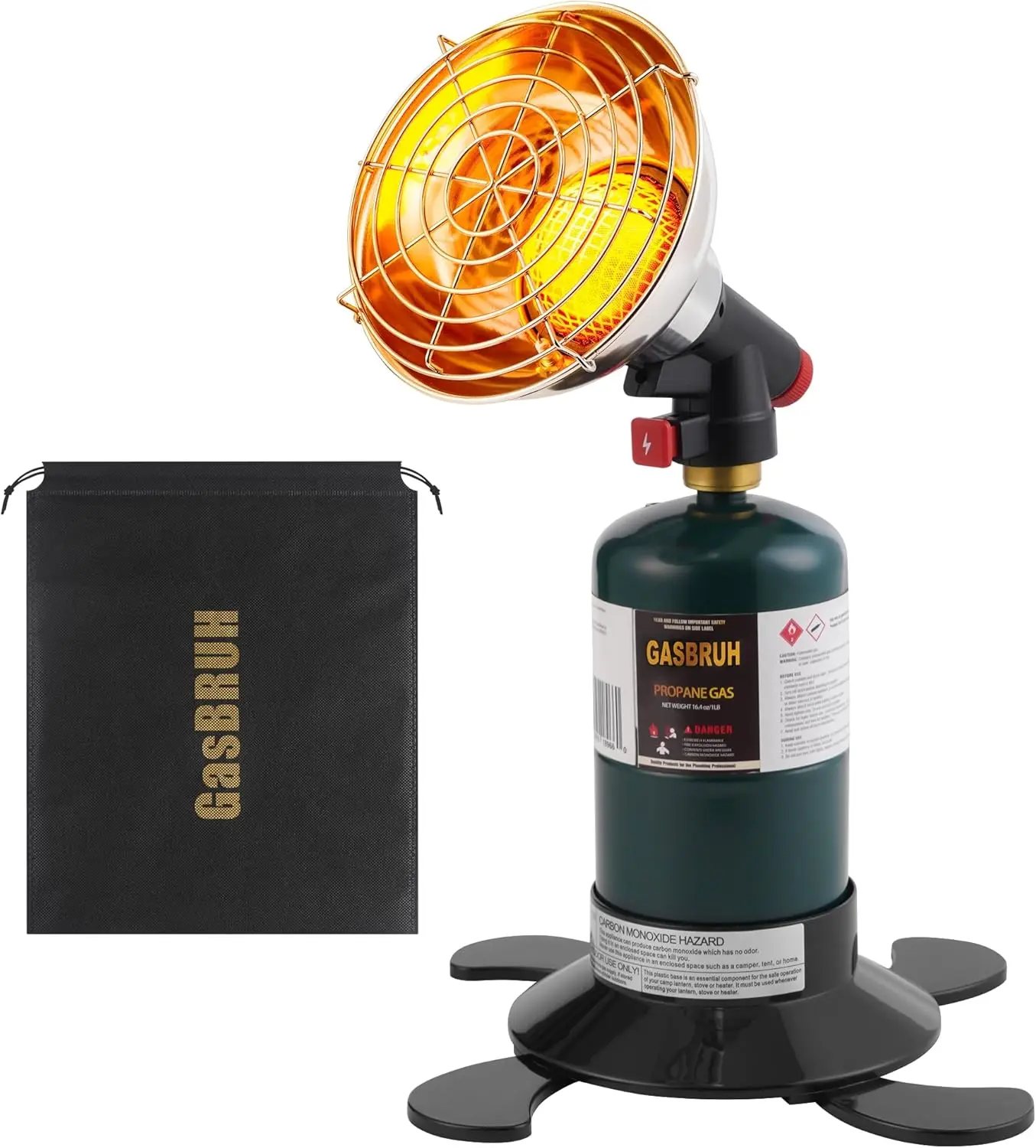 

Upgraded 6800BTU Propane Heater, Portable with Igniter for Camping, Hunting, Fishing, Patio, RV (Tank Not Included)