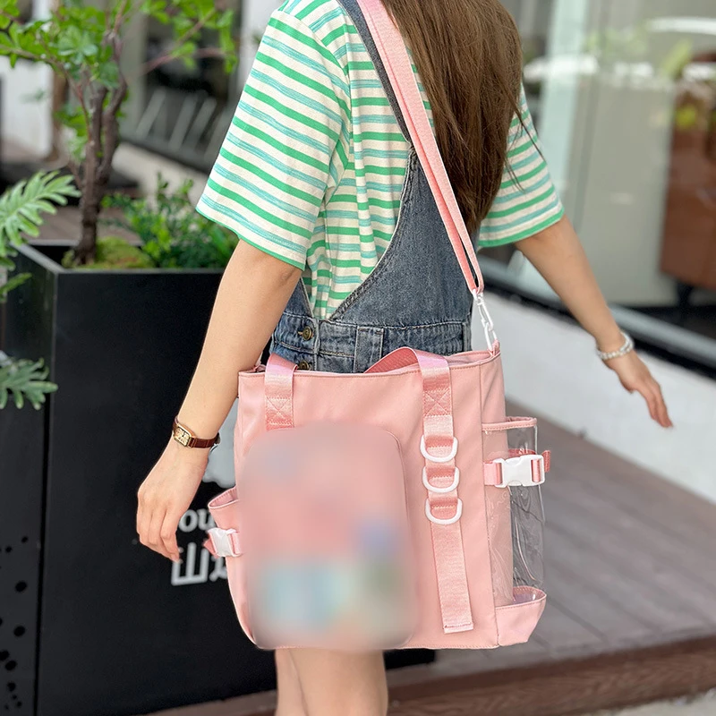 Lolita Cute Japanese High School Girls Jk Bag Transparent Itabag Women New 2024 Book Shoulder Bag Large Capacity Tote Handbags