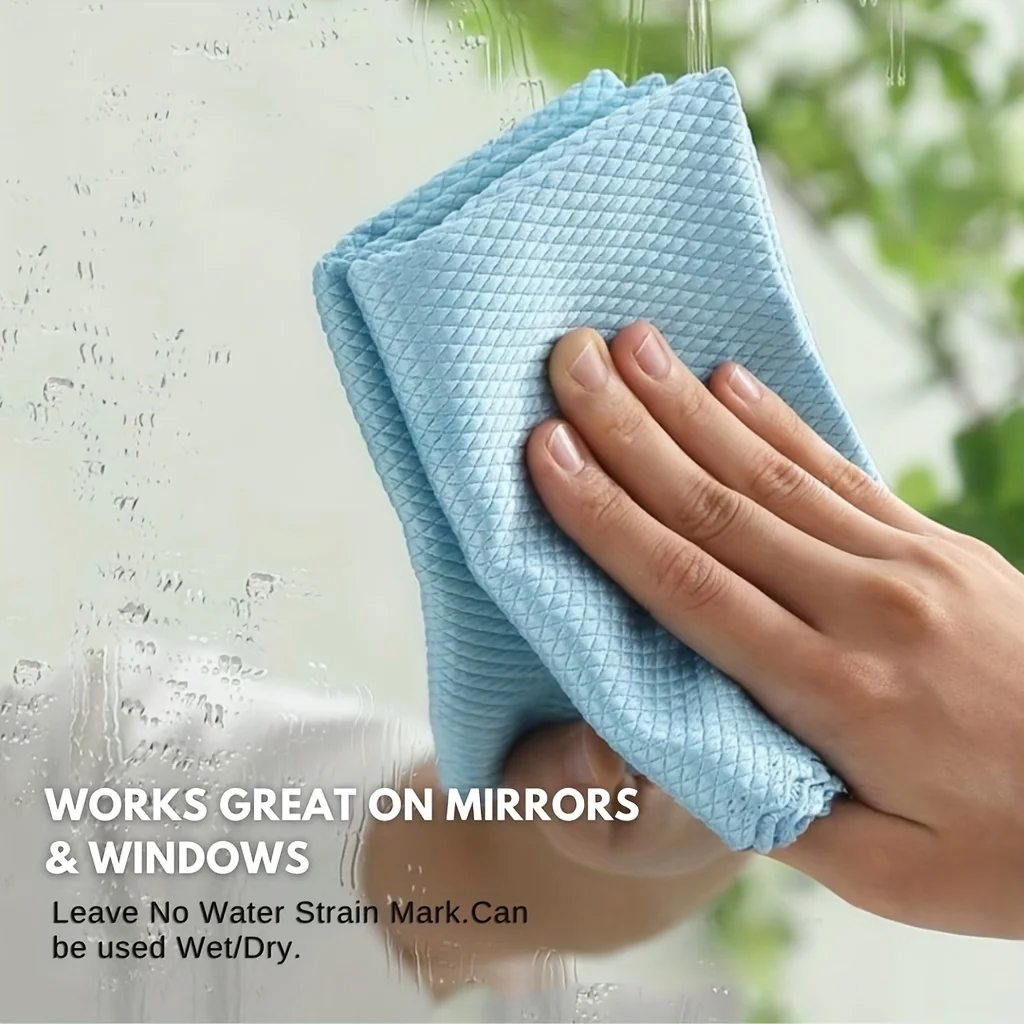 Fish scale rag, magic absorbent dishcloth, dishwashing cloth, not easy to stain with oil, special for kitchen glass cleaning