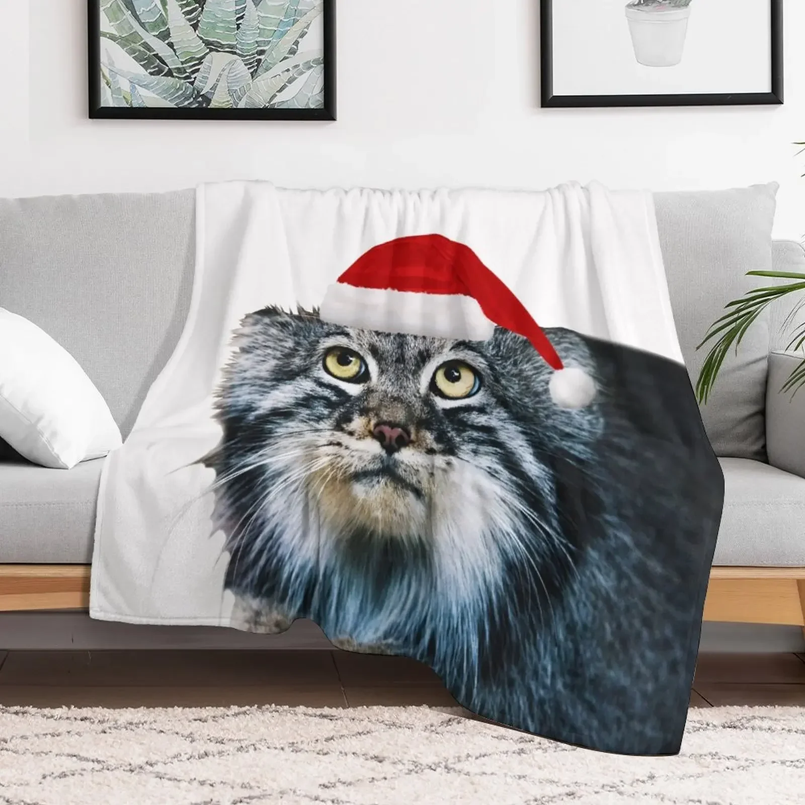 Christmas Pallass Cat Throw Blanket Soft Beds Blankets For Sofas Vintage Blankets