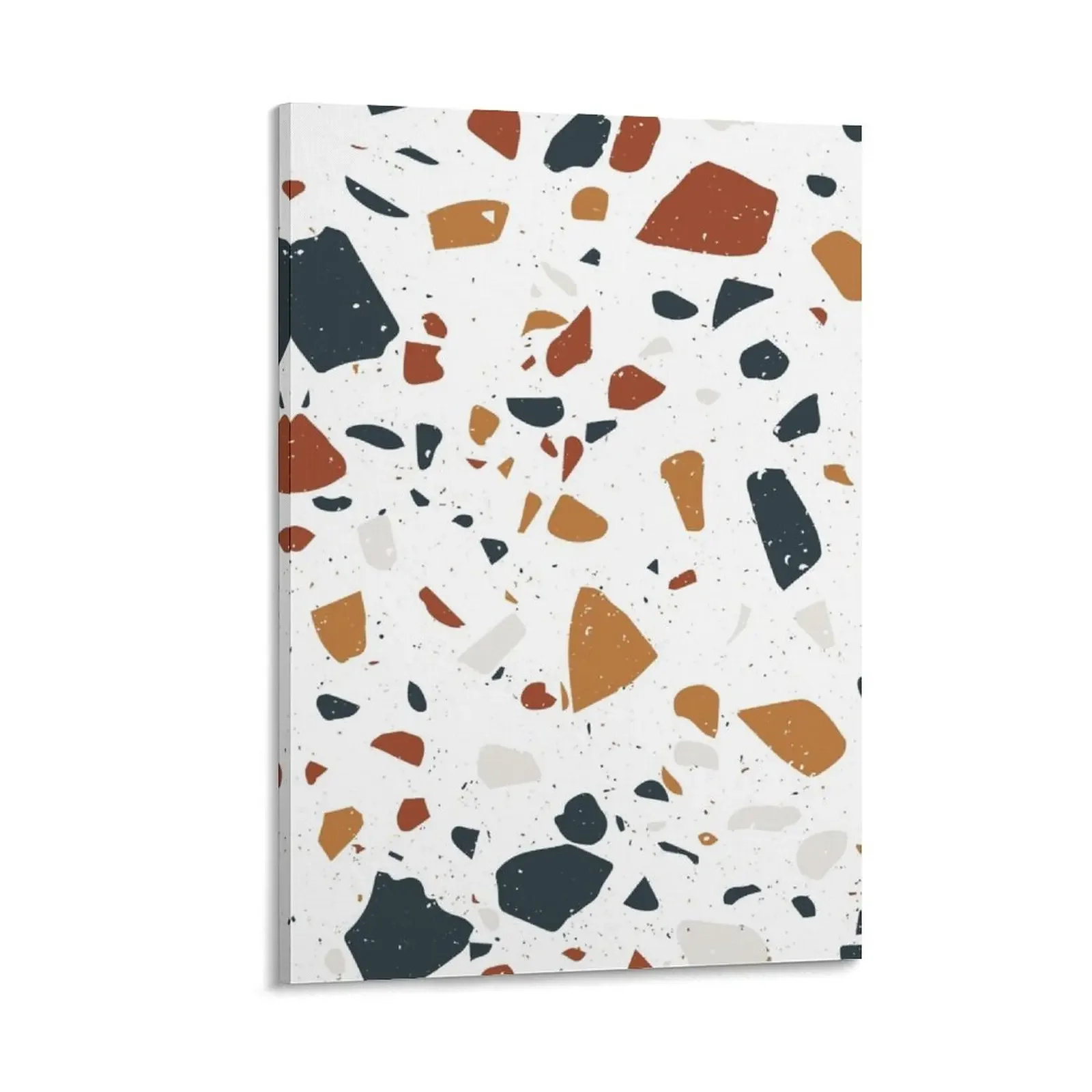 

Terrazzo Stone Pattern (Navy + Terracotta + Mustard) Canvas Painting anime room decor room decorations for girls