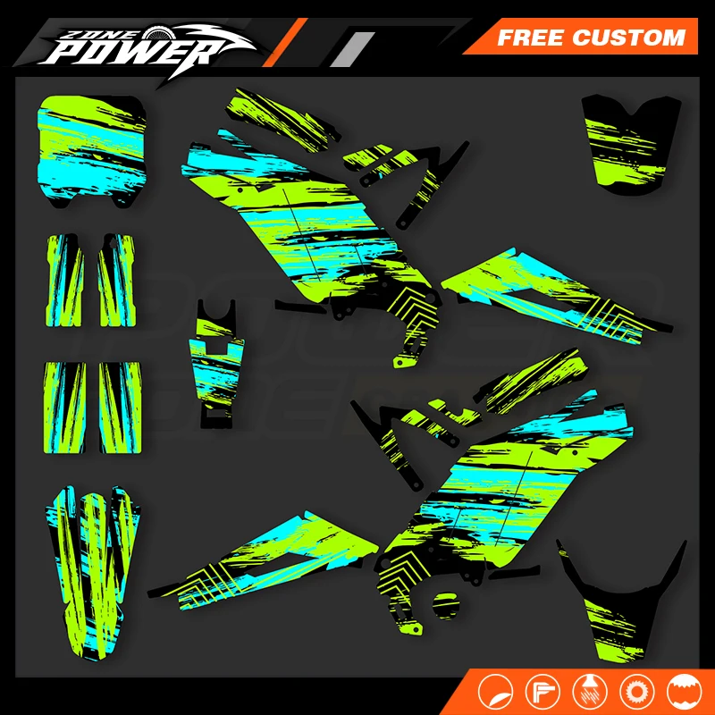 Powerzone For Surron Sur-ron Light Bee X S 3C 2021 2022 2023 2024 Custom Team Graphics Background Decal Stickers Kits