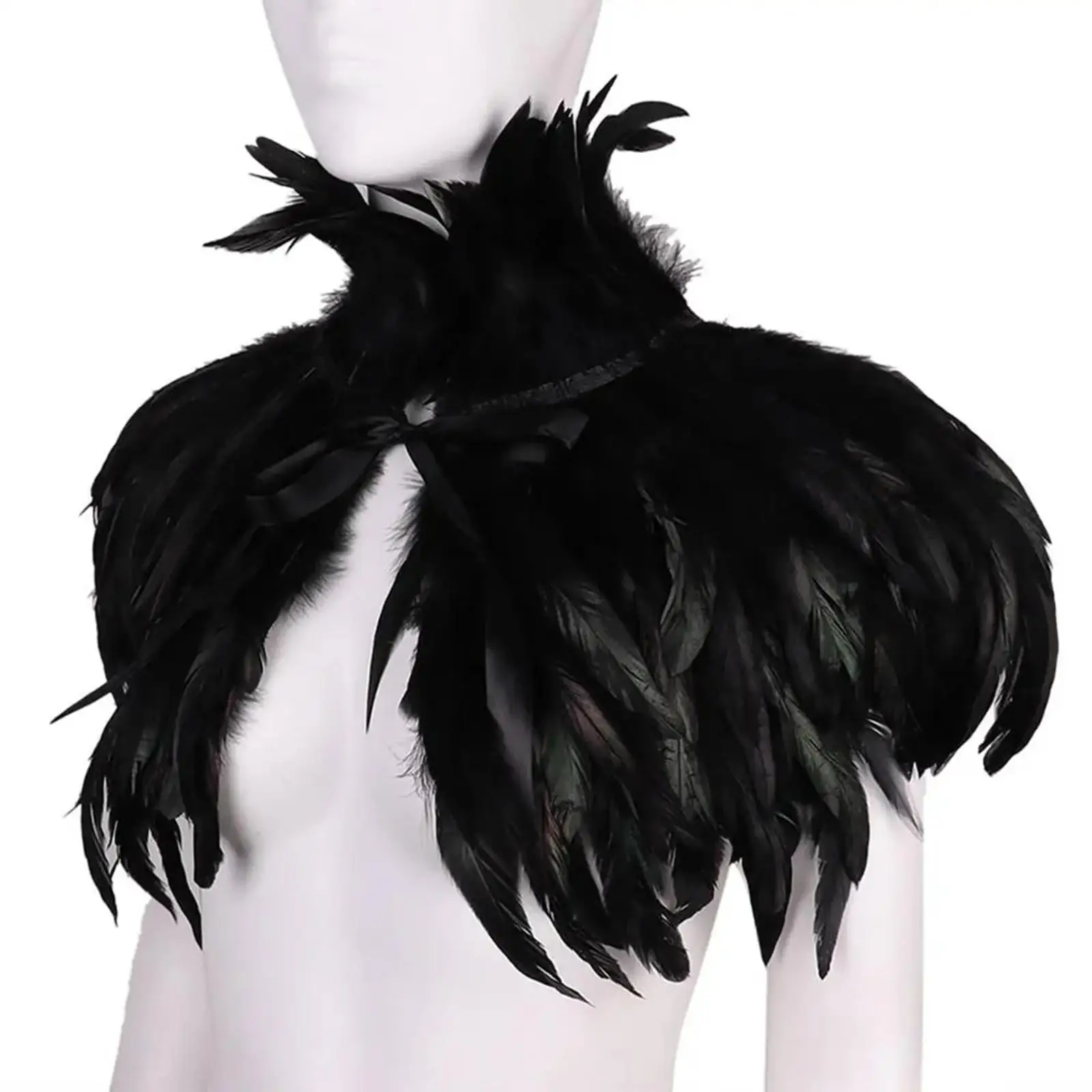 Shoulder Wrap Feather Shrug Shawl Cape Stole Poncho Girls Stylish Feather Cape Shawl Feather Shawl for Cosplay Carnival Party