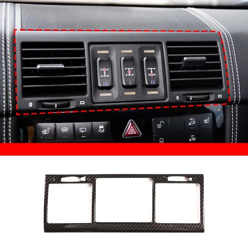 Abdeckung für die Lüftungsdüsen der Mittelkonsole, Armaturenbrett-Lüftungsrahmen-Dekor, Autozubehör für Mercedes-Benz G-Klasse W463 2004-2011