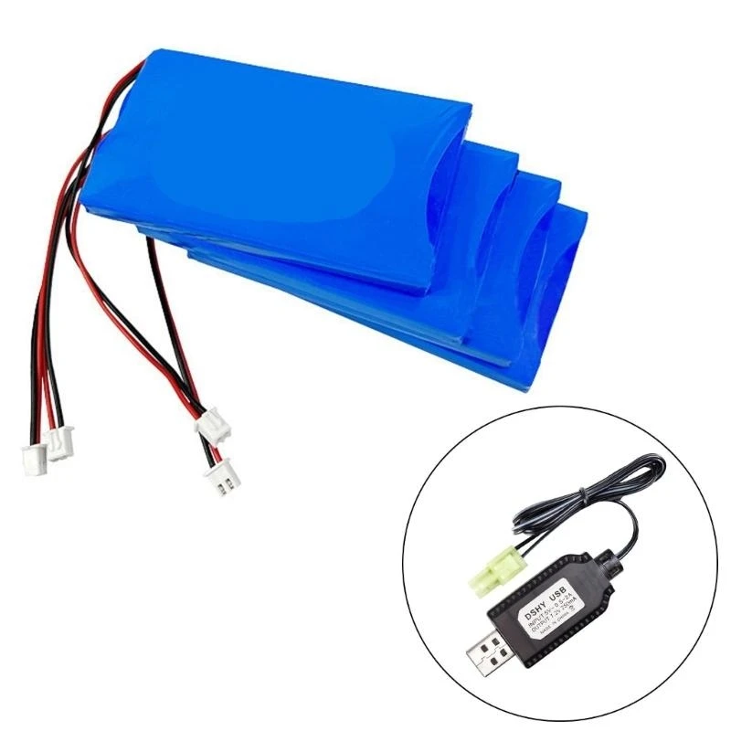 2PCS 7.2V USB كابل مع JST/SM2.0 2P موصلات بديل المكونات ل 7.2V NICD NIMH بطارية 55KC