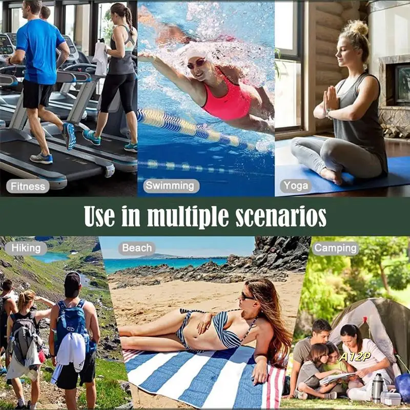 

Outdoor Magnetic Bath Towel, Quick-Dry Sand-Resistant Fortravel, Swimming& Yoga B