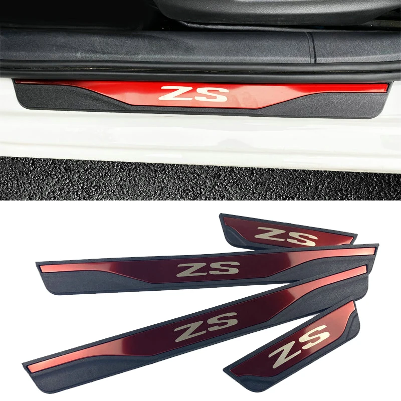 For MG ZS 2017 2018 2020 2022 2023 Car Accessories Stainless Steel Door Sill Trim Scuff Paltes Protector Styling