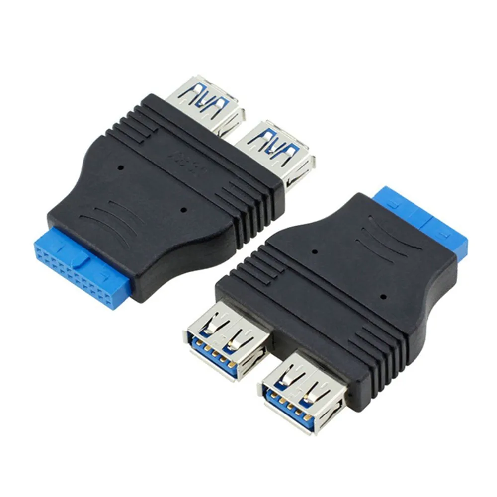 Suitable for computer motherboard 20pin to USB 3.0 conversion connector 19pin to USB dual female port 3.0 expansion head