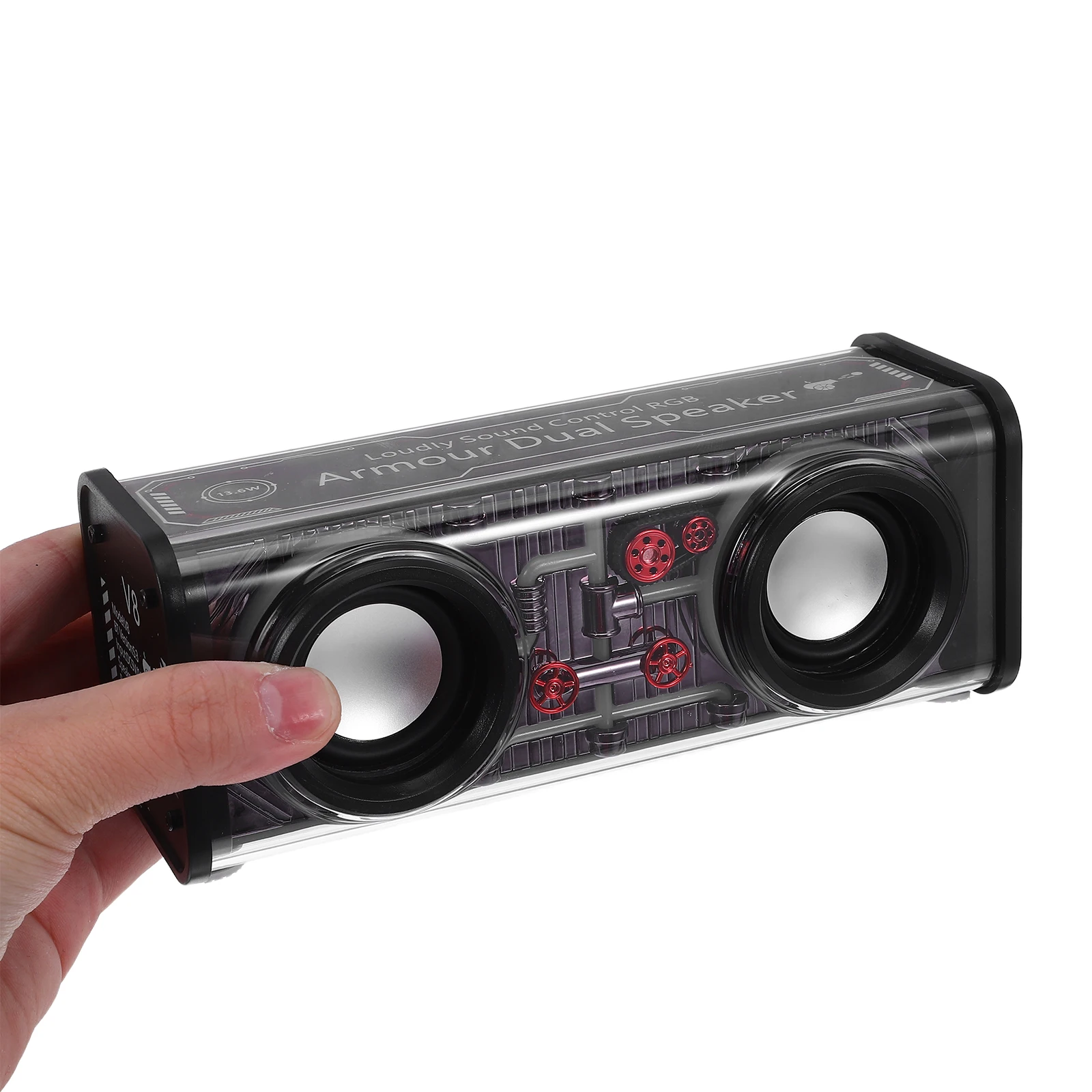 

Stylish Transparent Speaker Colorful Lights Mini Wireless Loudspeaker Outdoor Camping Home Use Portable Bass Speaker
