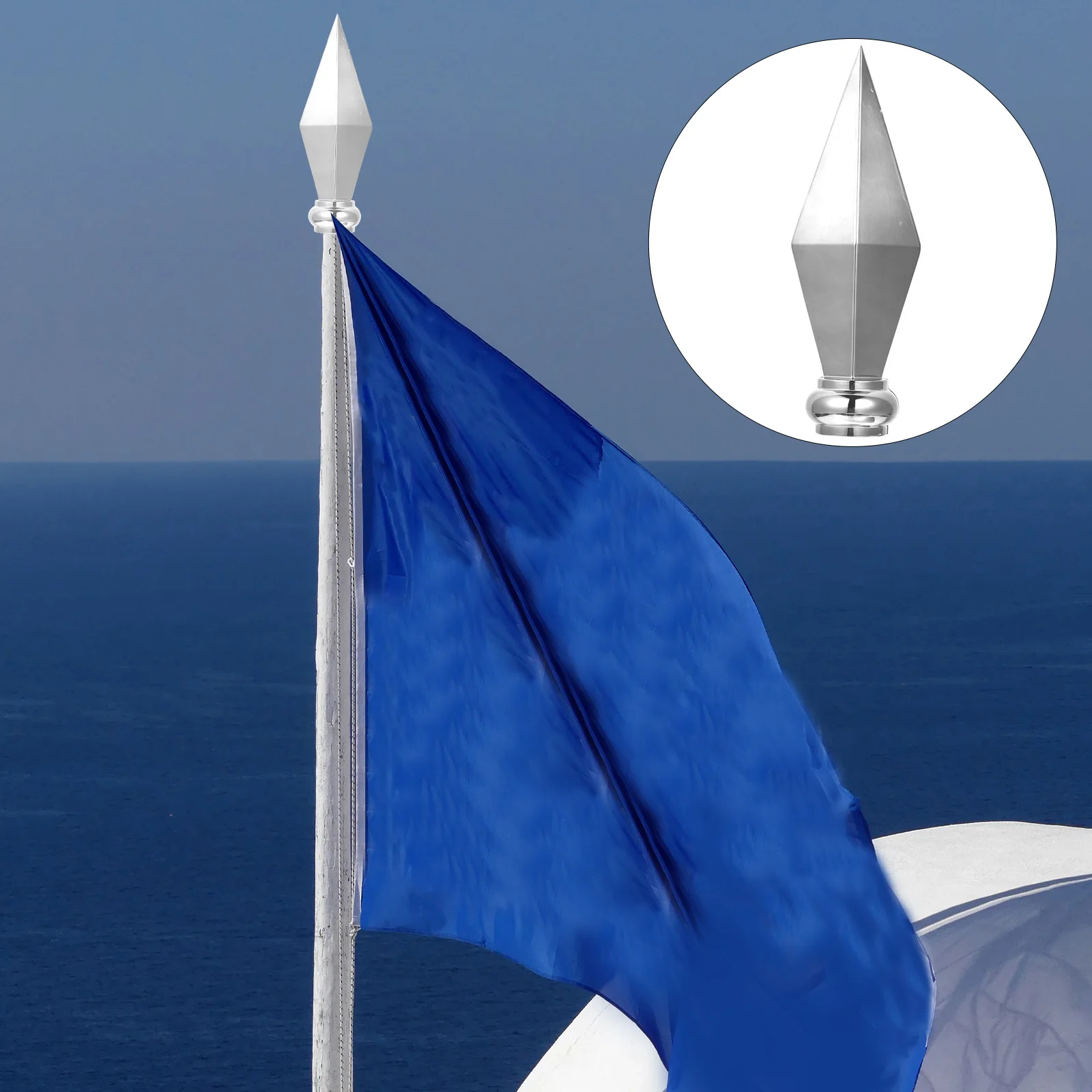 

Stable Flagpole Accessories Decorative Topper for Indoor Outdoor Use Flag Topper Flagpole Head Replacement Flag Pole Head