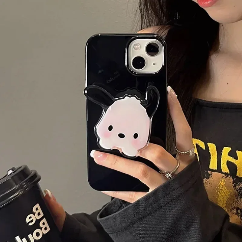 

1pcs Pochacco Ring Buckle Accessories Sanrio Cute Cartoon Mobile Phone Grip Phone Holder Car Animation Decoration Gift