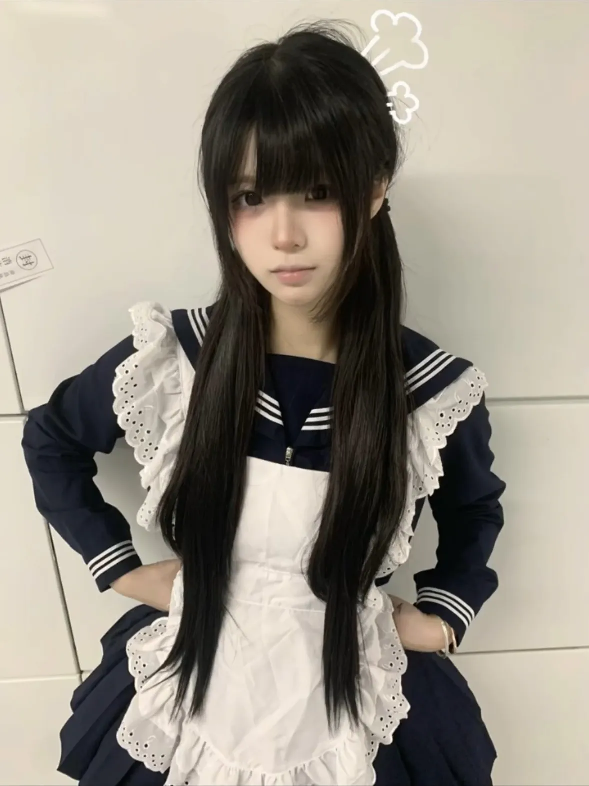 Loween Cosplay School orm Set Traje largo de marinero Sve JK Sle Falda a cuadros College Aosphere Estudiante japonés Sle...