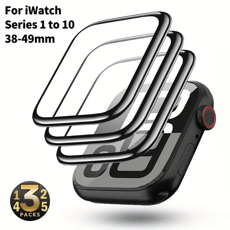 1/2/3/4/5PCS Displayschutzfolie für Apple Watch Serie 10 9-8-7-6 5 Se 42-46mm ultra2 49mm 41mm-45mm-40mm-44mm 3D Film Zubehör