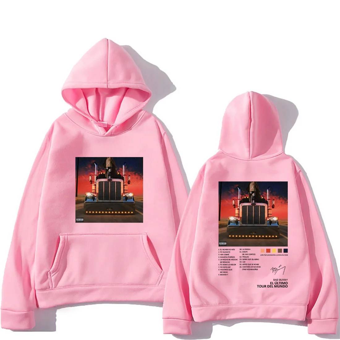 Bad Bunny Autumn Winter 2025 Graphics Hoodie Men Women's pullover vintage Fleece clothes fashion Long sleeve hip hop streetwear
