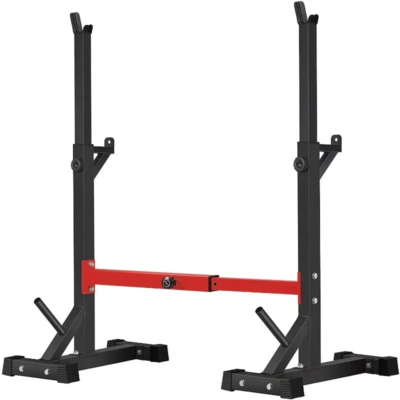 Multi‑Purpose Squat Rack Stand Barbell & Bench Press Rack Home Gym Adjustable Weight Support