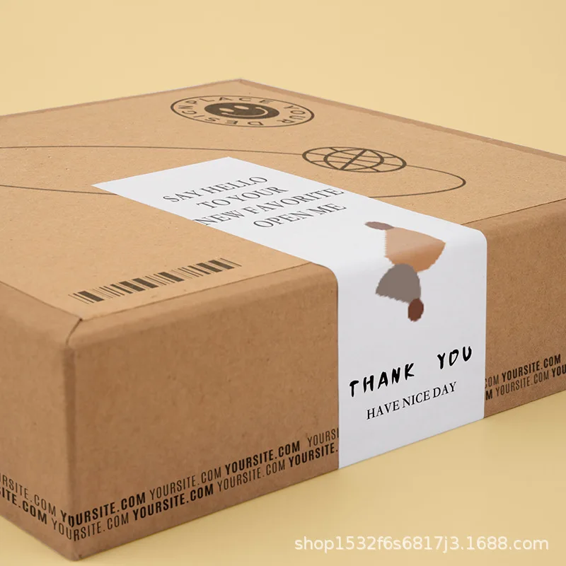 Custom. Advanced Simple Self-Adhesive Sealed Sticker Custom Aircraft Box Packaging Stickers Trademark QR Code Label Customi