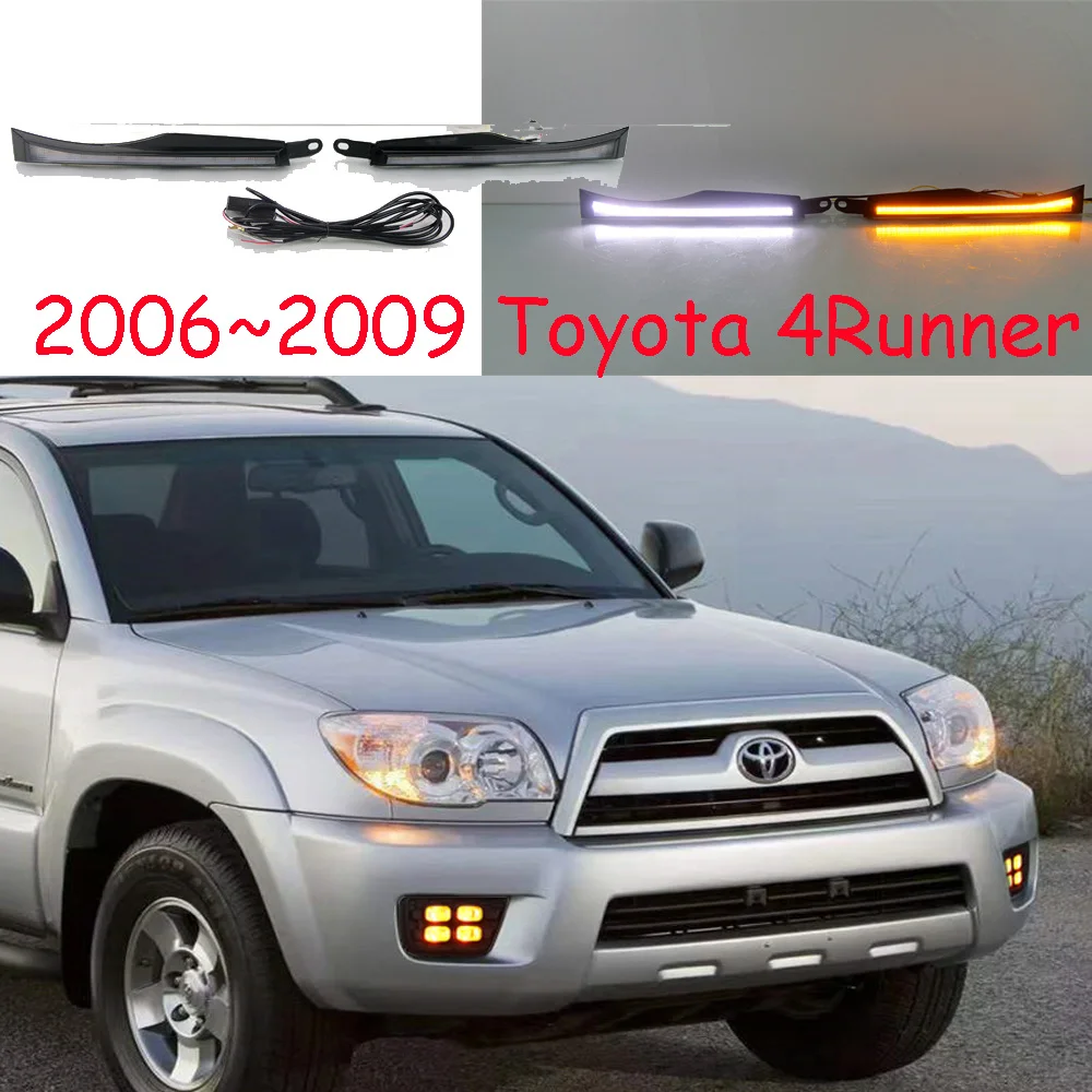 

car accessories bumper headlight for Toyota 4Runner daytime light 2006~2009y LED for Toyota headlamp Fog light