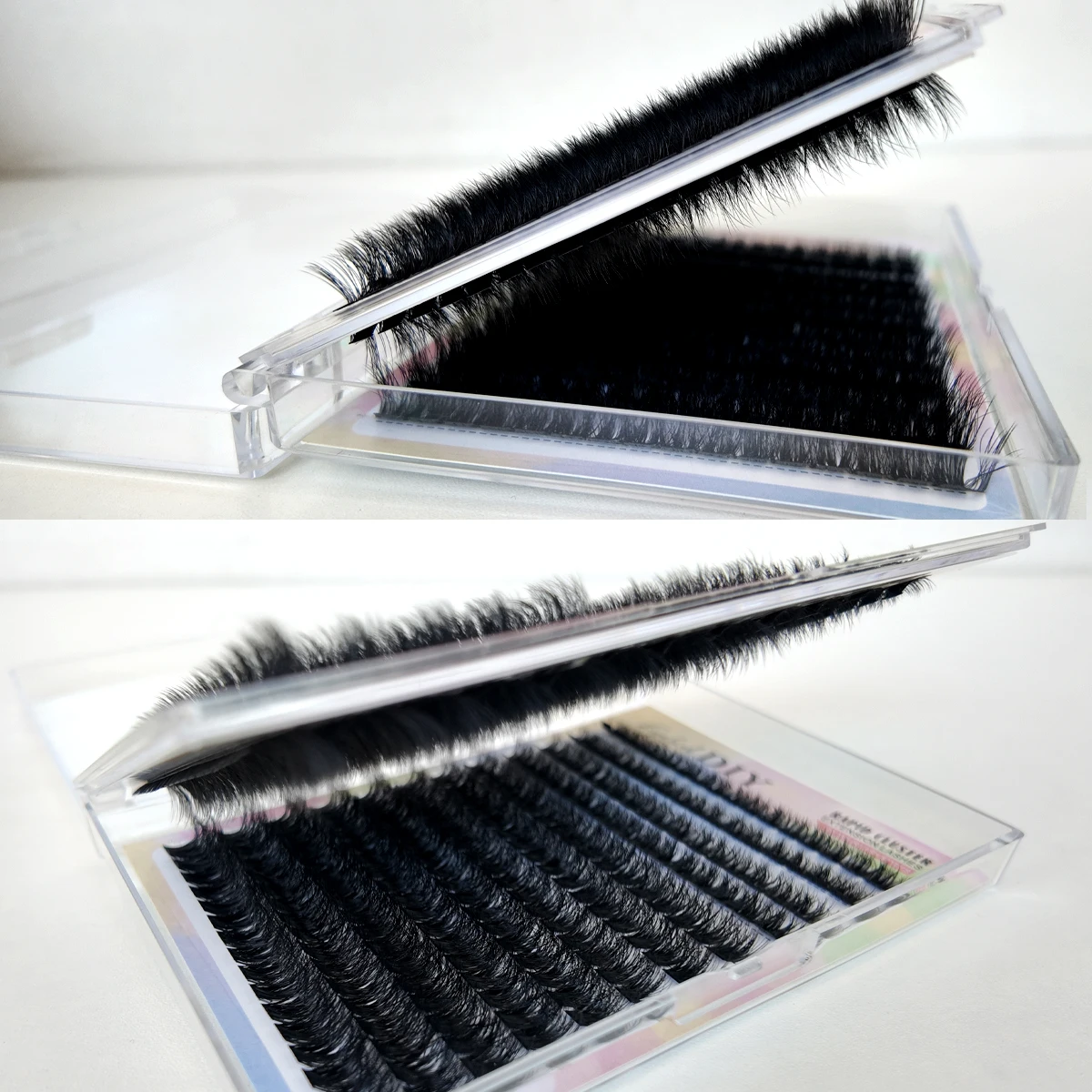 HBZGTLAD 60D/80D/100D/140D/160D Wimpernbüschel mit unteren und spitzen Wimpern DIY Fairy Manga Spitze Dicke Künstliche Nerzwimpern – Detail 23