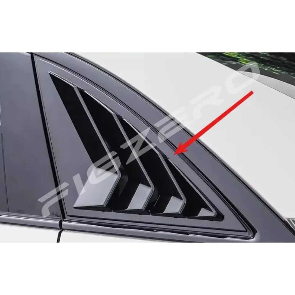 For Xiaopeng MONA M03 Decorative Stickers Rear Triangular Blinds Plastic Black Carbon Fiber Pattern Exterior Accessories