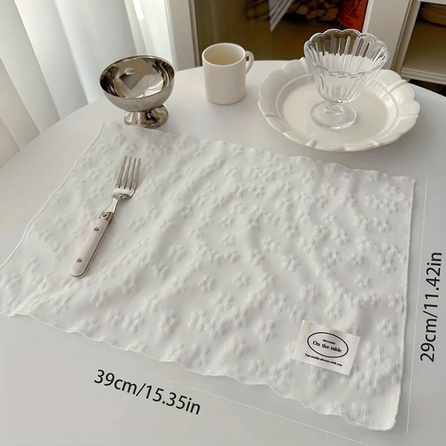 مفرش طاولة أبيض عازل للحرارة للمطبخ، مفارش طاولة طعام مستطيلة للمطبخ المزرعة الداخلي