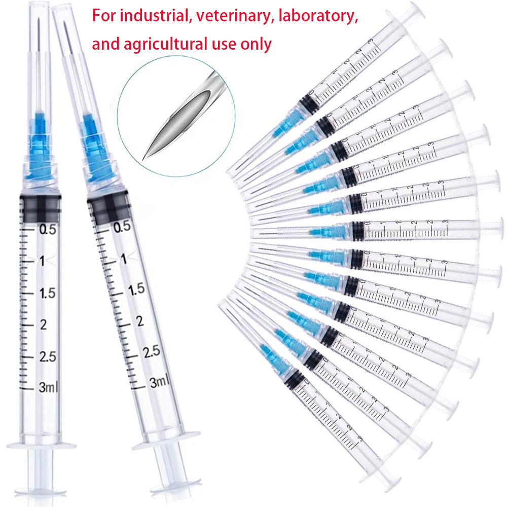 

3ml Disposable Luer Lock Syringe, Suitable for Pets and Farm Animals, Industrial Use, Laboratory Dispensing